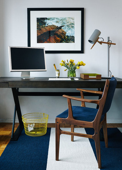 Midcentury Home Office by Common Bond Design
