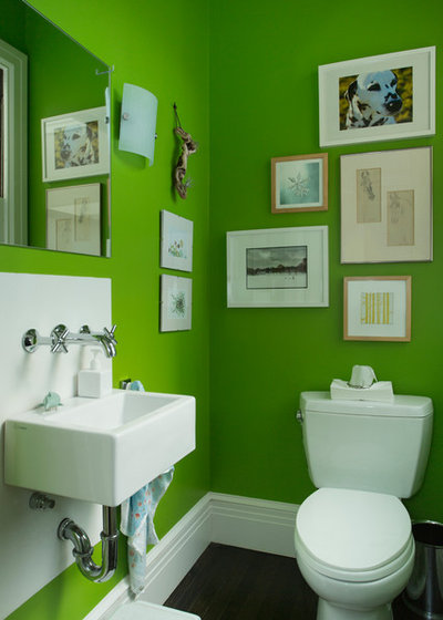 Contemporary Powder Room by Margot Hartford Photography