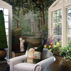 Eclectic Sunroom London Sun and Garden Room Aurbach Mansion Showhouse: