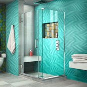 DreamLine Unidoor Plus 33 1/2"x30 3/8"x72" Shower Enclosure, Chrome