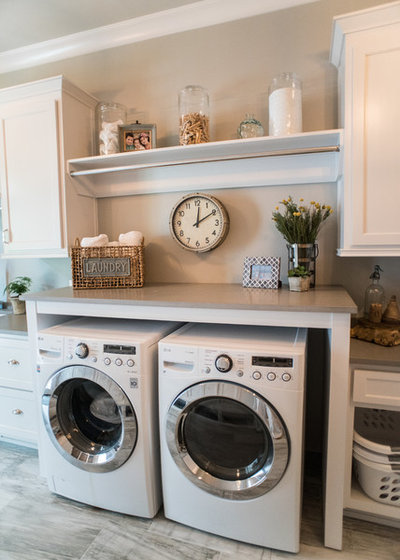 Transitional Laundry Room by Artisan Design Studio