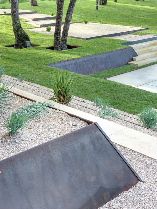 Steel Retaining Wall Home Design Ideas, Pictures, Remodel and Decor