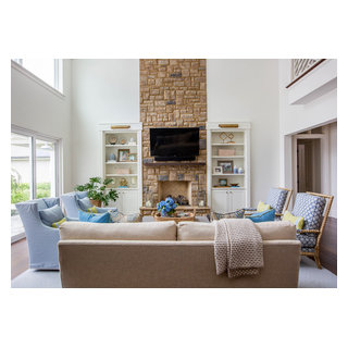 Southern Living Riverfront Transitional Living Room Jacksonville