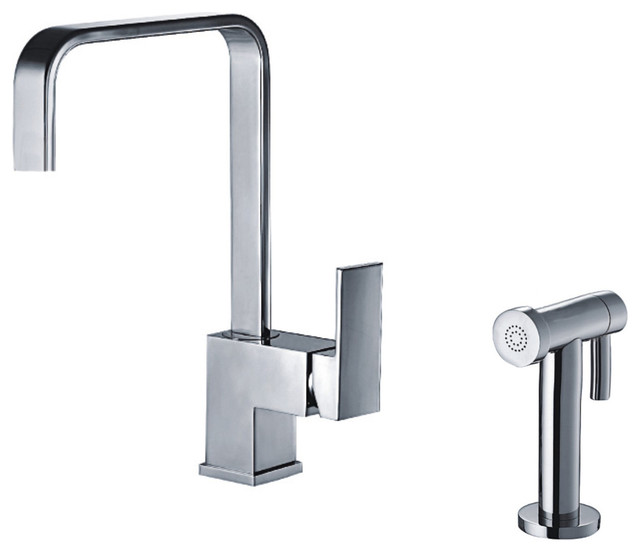 Jem Collection Single Lever Handle Faucet With Brass Side Spray