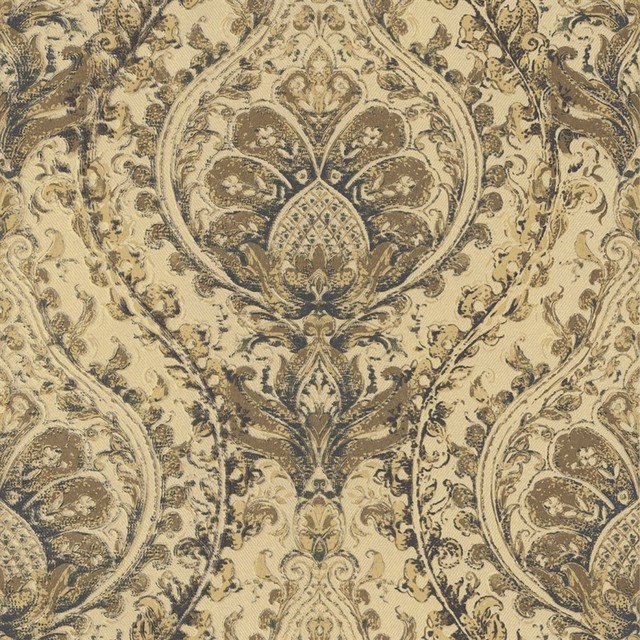 Painted Damask Wallpaper Traditional Wallpaper by Walls Republic