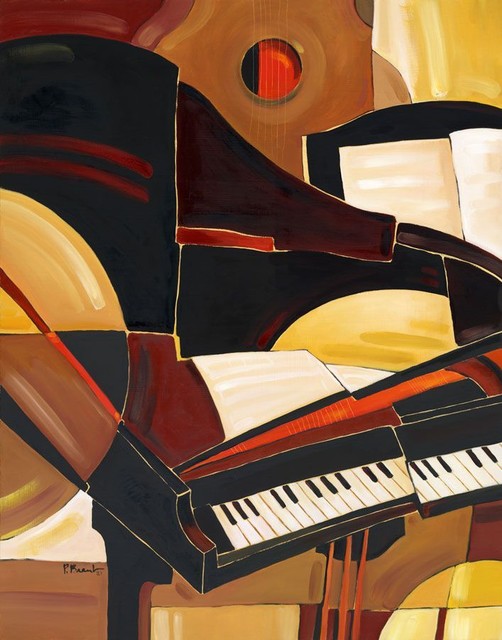 Abstract Piano Wall Mural - Contemporary - Wallpaper - by Murals Your Way