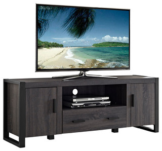Wood TV Stand Console - Transitional - Entertainment Centers And Tv 