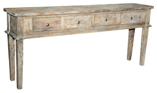 Allendale Console Table Rustic Mango Gray Wash