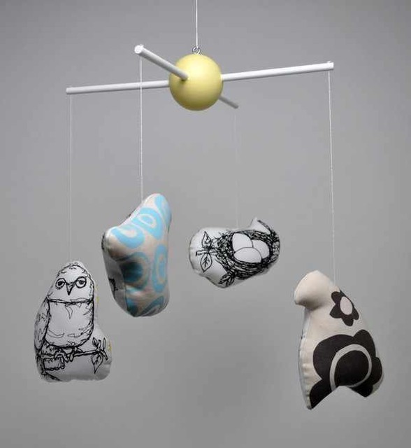 KLT works All About Birds Mobile Modern Baby Mobiles portland
