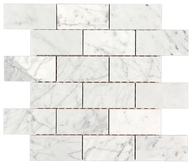 bianco carrara 2x4 polished marble brick mosaic tile traditional tile by all marble tiles bianco carrara 2x4 polished marble brick mosaic tile traditional tile by all marble tiles