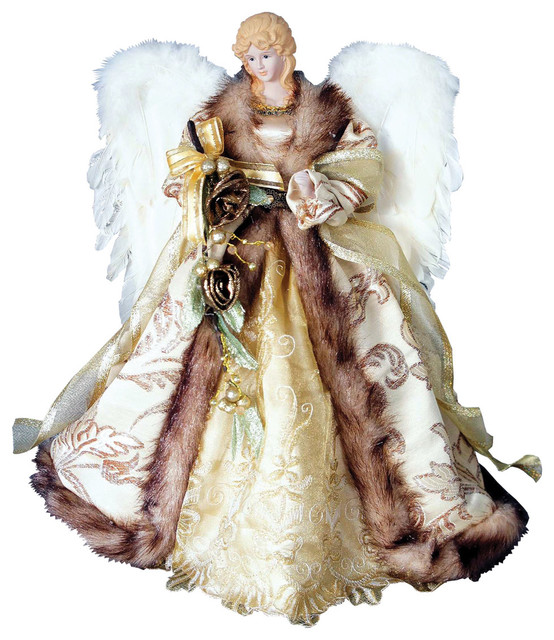 16 quot antique gold angel tree topper traditional 16 quot antique gold angel tree topper traditional
