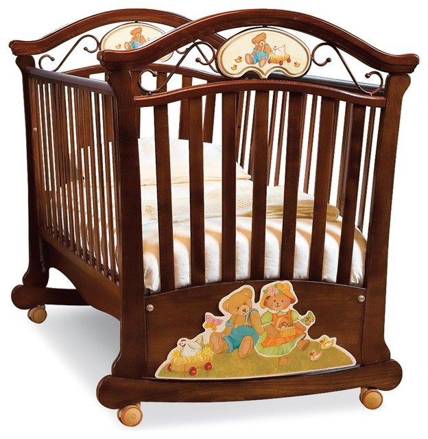 'Art Nouveau' Contemporary wooden baby cot by Pali Modern Cots