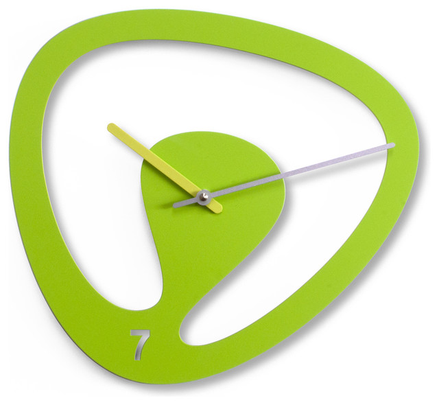 Seven Green Wall Clock Contemporary Wall Clocks by Modo Bath