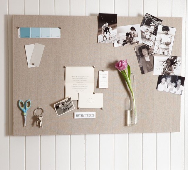 Linen Pin Board Traditional Bulletin Boards And Chalkboards by