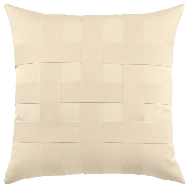 Elaine Smith Basketweave Ivory Pillow - Modern - Garden Cushions - by Elaine Smith