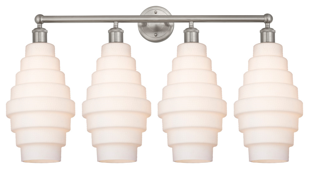 Cascade Light Bath Vanity Light Satin Nickel Finish Industrial