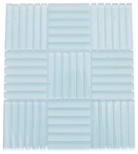 Loft Careen Seafoam Green Glass Tile Contemporary Tile by TileBar