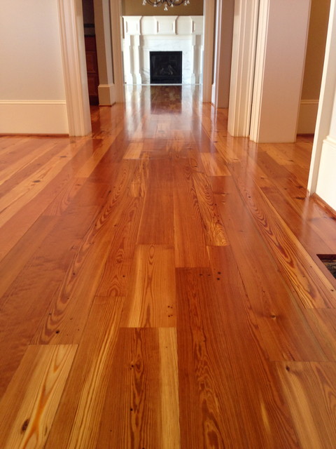 Reclaimed Heart Pine Flooring & Staircase - Rustic - raleigh - by Green ...

