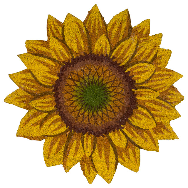 Sunflower Doormat mina victory outdoor sunflower coir mat doormat yellow 30 Sunflower Doormat mina victory outdoor sunflower coir mat doormat yellow 30