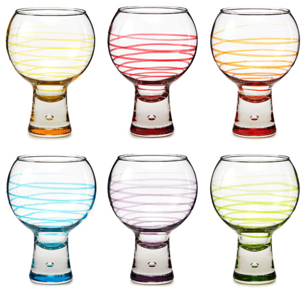 Bubble Wine Glasses Eclectic Wine Glasses by
