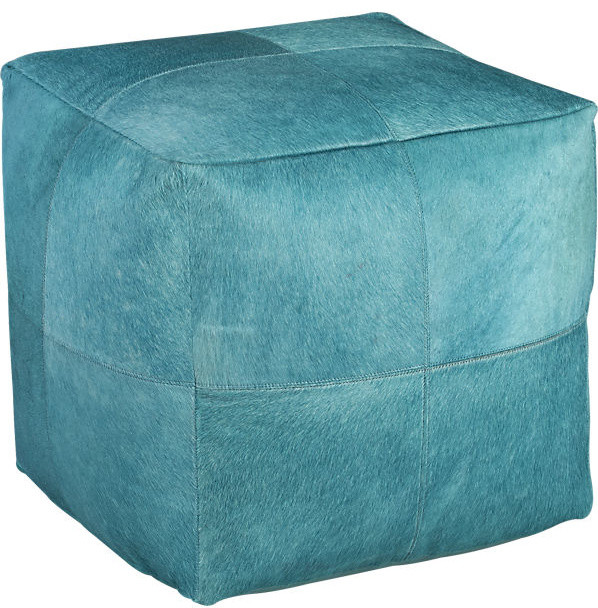 Pony Up Aqua Pouf - Contemporary - Floor Pillows And Poufs - by CB2