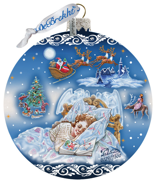 hand painted scenic glass ornament claras dream ball hand painted scenic glass ornament claras dream ball