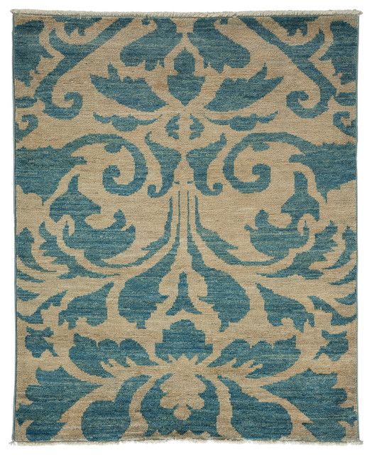 Moroccan Wool Area Rug, Silver, 4x6 Transitional Area Rugs by