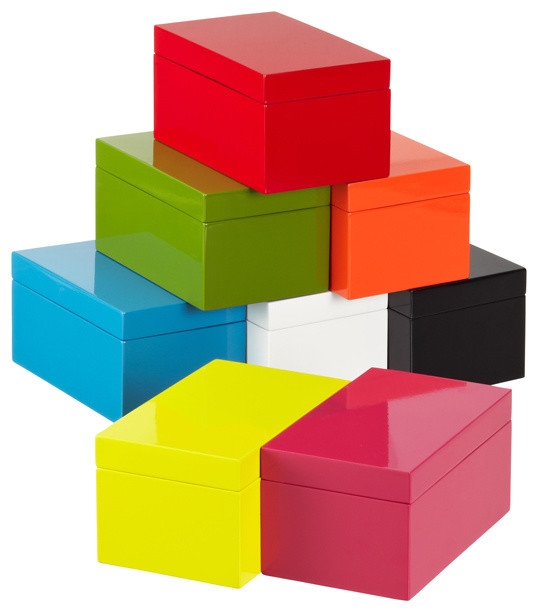 Medium Lacquered Rectangular Box by The Container Store Modern