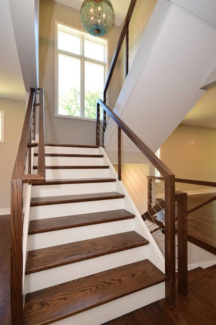 Eclectic Staircase Chicago Eclectic New Construction eclectic-staircase