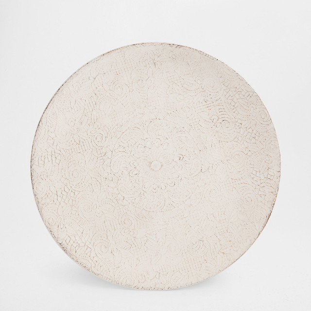 Raised Edge Design Dinner Dish Mediterranean Dinner Plates by