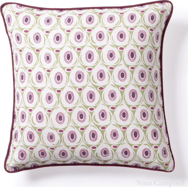 Green and Purple Hopper Pillow - Modern - Decorative Pillows - new york - by Dering Hall