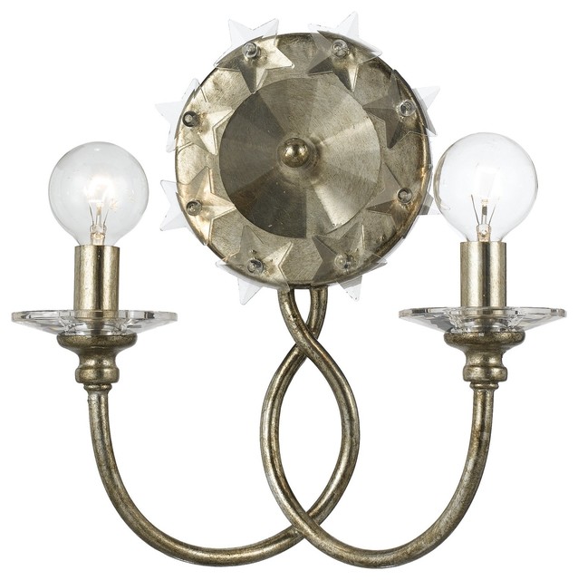 Crystorama 442-SA Willow Wall Sconce - Contemporary - Wall Sconces - by Arcadian Home & Lighting