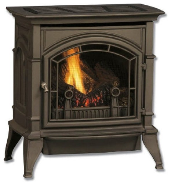 Majestic Cast Iron Vent Free Gas Stove NED225 Contemporary Wood