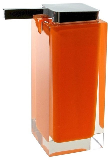 Modern Orange Countertop Square Soap Dispenser - Modern - Bathroom ...
