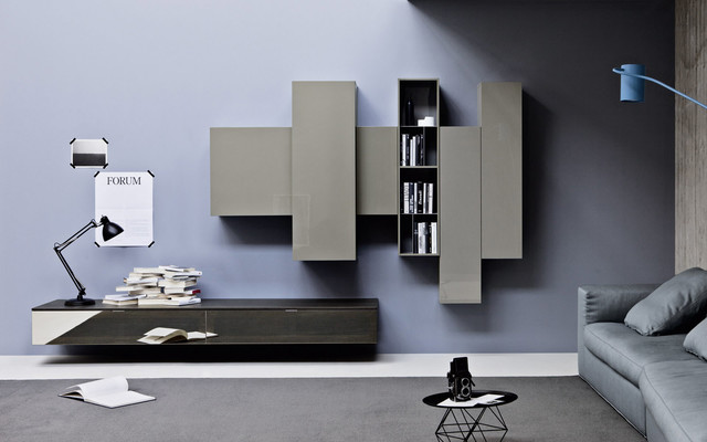 Tv wand lampo l2 06 modern by wohnstation