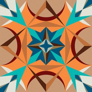 Kaleidoscope - Teal Wall Mural - Contemporary - Wallpaper