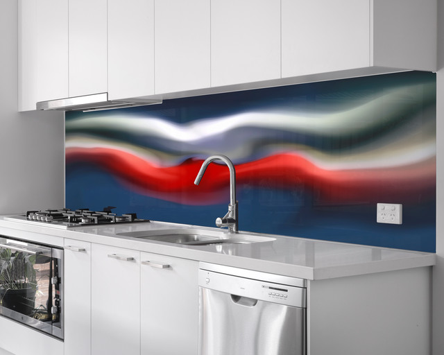 VR Art Glass Kitchen Splashback Abstract Photo Art Modern Kitchen