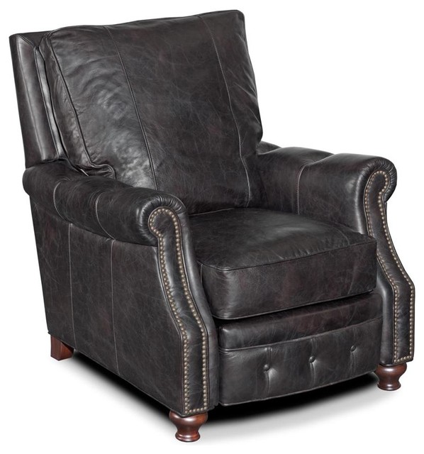 Old Saddle Black Recliner Chair Traditional Recliner Chairs by