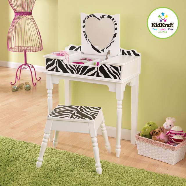 Kids Kraft Fun and Funky Vanity and Stool For Kids Traditional Kids