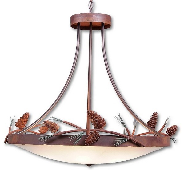 Pine Cone Art Crestline Chandelier Large Eclectic Chandeliers by