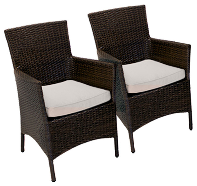 2 Classic Dining Chairs With Arms 2 for 1 Cover Set - Contemporary