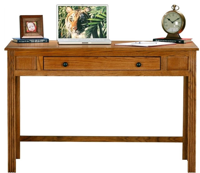 Oak Ridge Writing Desk w Combo Keyboard Drawer (Medium Oak