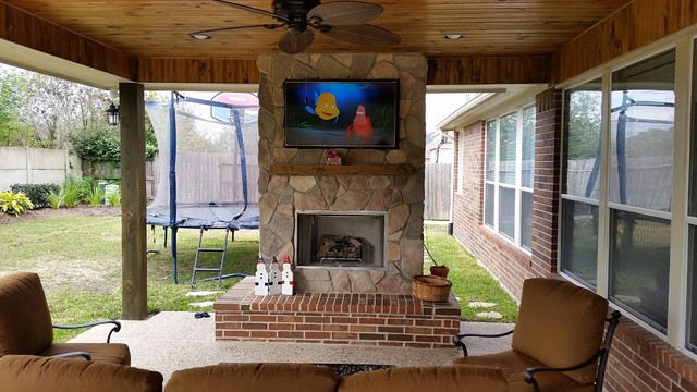 Fireplace Friendswood  fireplace & Patio Cover / West Ranch, Friendswood patio