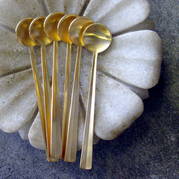 Gold Coffee Spoons Traditional Spoons by Task