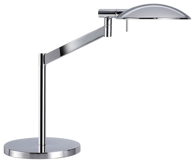 Robert Sonneman Perch Polished Chrome Desk Lamp Contemporary Desk