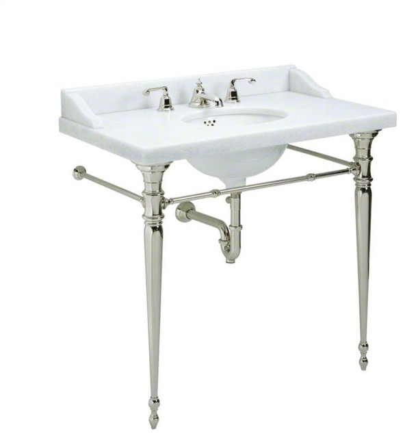 Kallista Chrome For Country by Michael S Smith Console Table Legs with