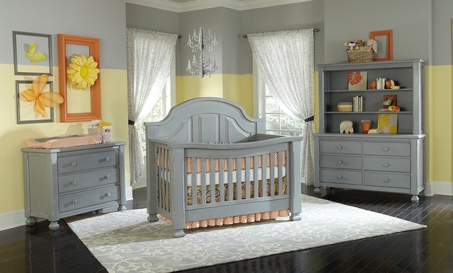 Sugar Crib in Vintage Grey - Traditional - Cribs - other ...