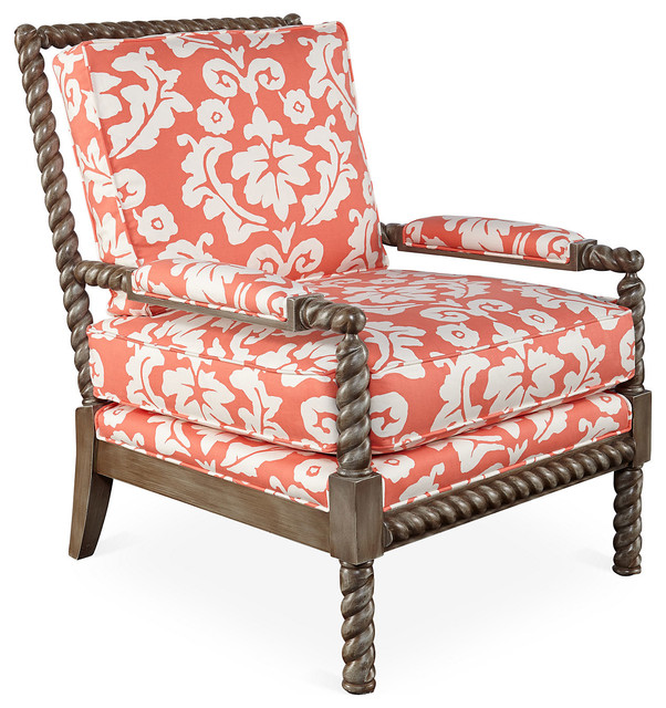 Parthie Chair, Coral Contemporary Armchairs & Accent