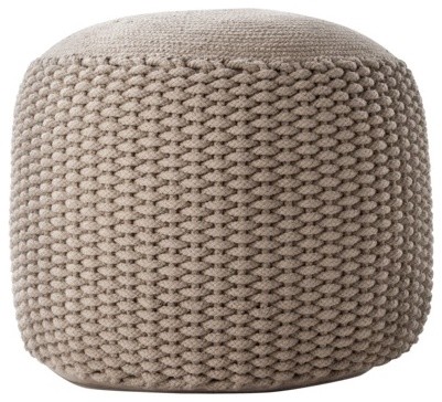 Neutral Rope Pouf, Small - Contemporary - Floor Pillows And Poufs - by Target