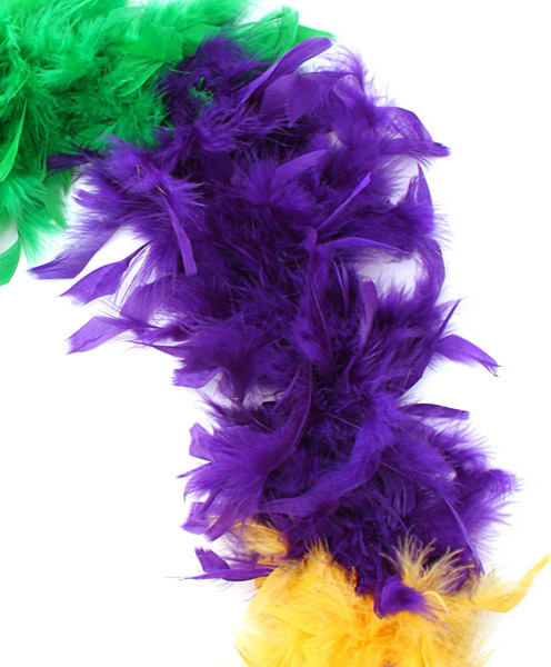 mardi gras feather wreath